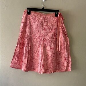 St. John's Bay Pink Floral A-Line Skirt